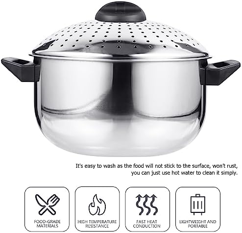 Hemoton Stainless SteelCooking Pot pasta pot Noodles 16CM