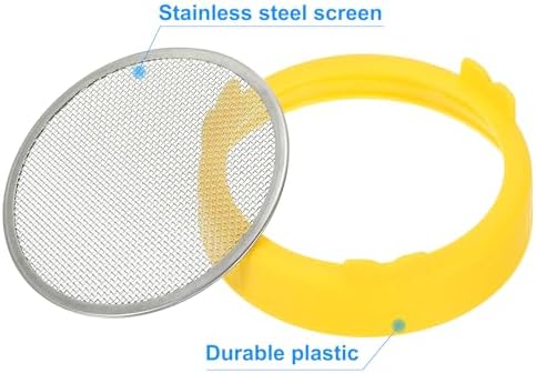 PATIKIL Sprouting Lids 2 Pcs 86mm Yellow