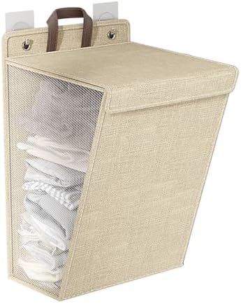 Wall Mounted Foldable Laundry Basket with Handles for Bedroom