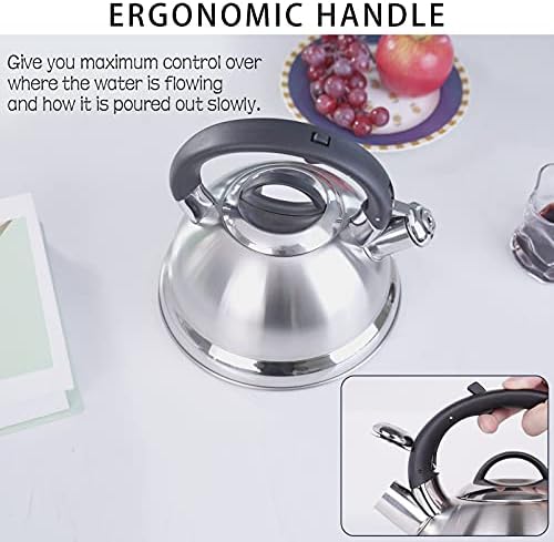 25 Quart Ergonomic Whistling Tea Kettle