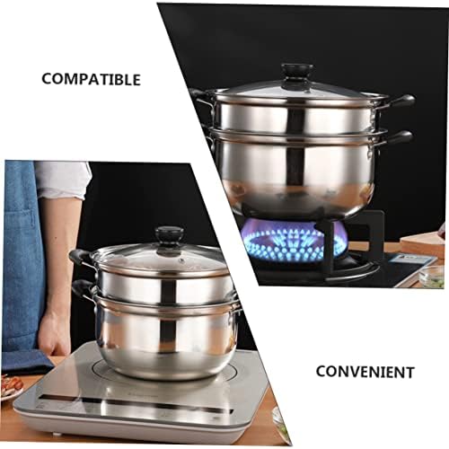 Kichvoe Multifunctional Stainless Steel Steamer Pot with Lid