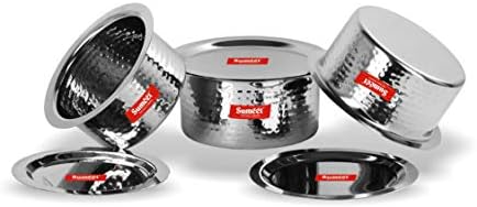 Sumeet Stainless Steel Hammered Texture 3-Piece Cookware Set