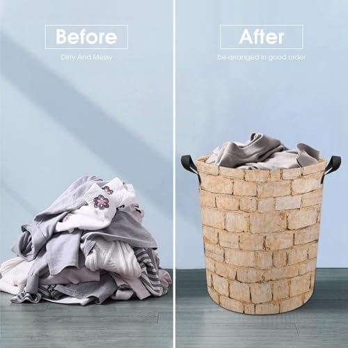 Old Stone Wall Blocks Storage Basket