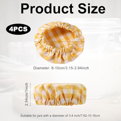 Premium 4-Piece Reusable Cloth Covers for Sourdough Starters Fermenters
