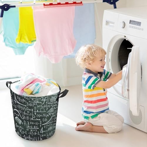 Maths Equation Vintage Collapsible Laundry Basket