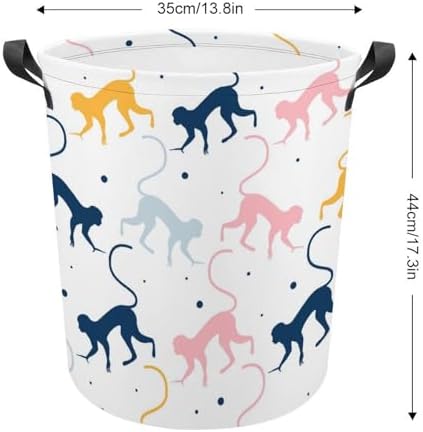 Meiko Abstract Monkey Pattern Storage Basket