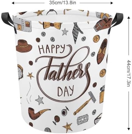 Happy Fathers Day Cute Waterproof Laundry Hamper
