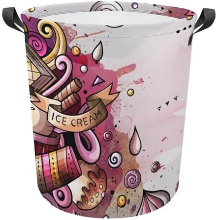 Cartoon Watercolor Ice Cream MEIKKOLaundry Hamper