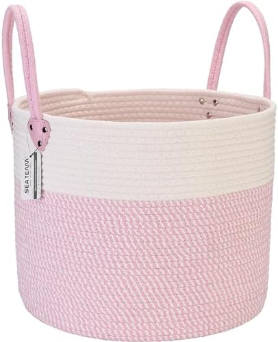 Sea Team Round Storage Basket with Handles
