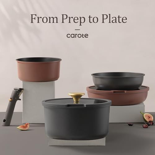 Sturdy Non-Stick Cookware Set for Easy Storage Use