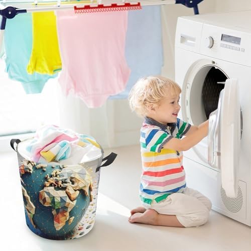 3D Earth Map Ball The Ultimate Collapsible Laundry Hamper
