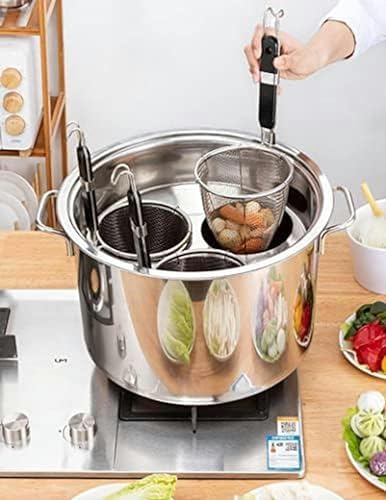 Premium Multi-functional Stainless Steel Pasta Cooker with Mesh Basket and Ergonomic Design