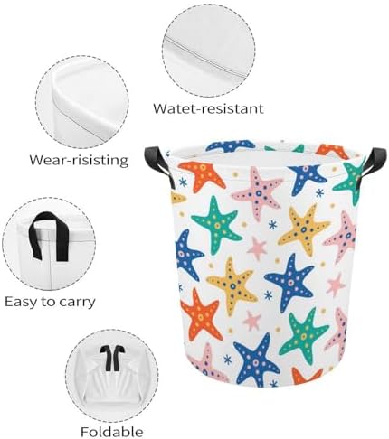 Stylish Starfish Waterproof Laundry Hamper