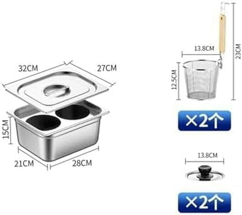 Bingwang 2 4 6 Hole Pasta Cooker Set with Colander