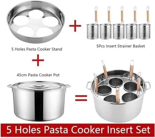UNbit Stainless Steel Pasta Cooker Pot with Strainer