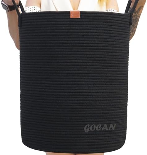 Sturdy Durable Woven Laundry Hamper Basket for Storage