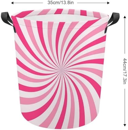 MEIKKO Pink Cream Candy Laundry Hamper