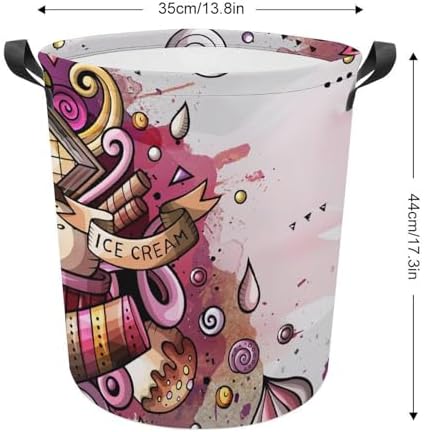 Cartoon Watercolor Ice Cream MEIKKOLaundry Hamper