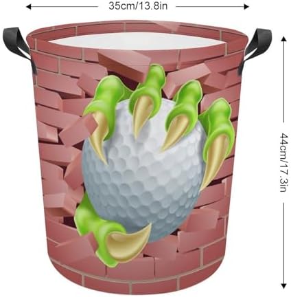 Dragon Claw Golf Ball Laundry Basket with Handles Foldable and Waterproof
