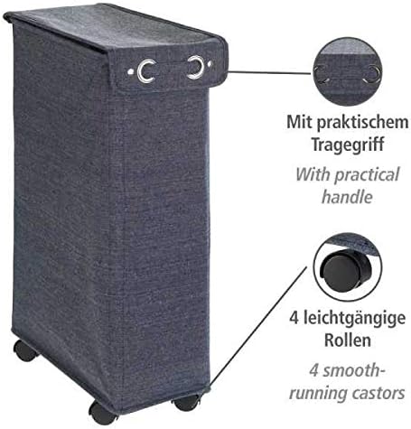 WENKO Slim Laundry Hamper with Wheels