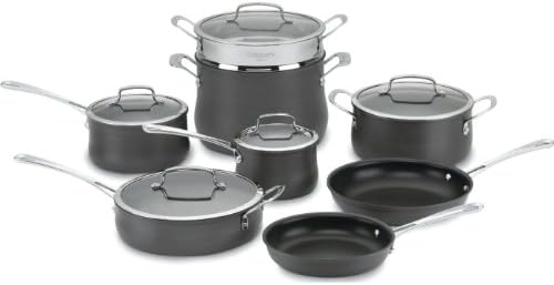Cuisinart 64-13 13-Piece Hard Anodized Contour-Stateless Steel Cookware Set