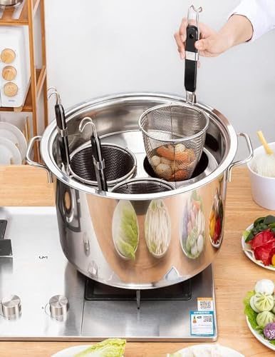 Stainless Steel Pasta Cooker Insert Set 3 Holes Silver Pot