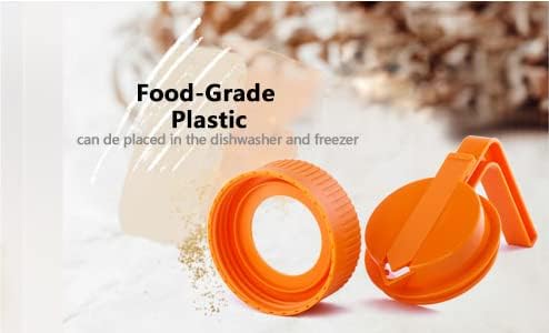 Mason Jar Lid Set with Adaptor Cover Easy Pouring Capacity Expansion
