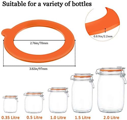 MIRACLE BLACK Silicone Silicone Gaskets for Mason Jars