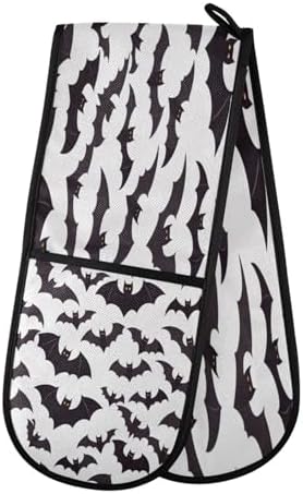 Halloween Long Double Oven Mitts Heat Resistant Comfortable