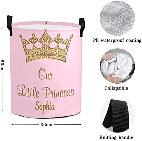 Our Little Princess Large Storage Laundry Basket Handle Included