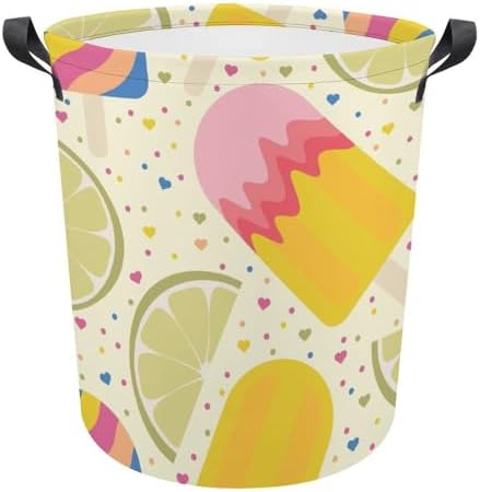 Lemon Ice Cream Laundry Hamper