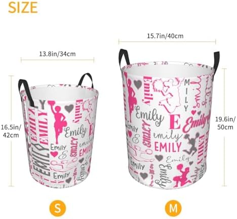 Personalized Baby Laundry Basket with Custom Name Storage for Kids Adults