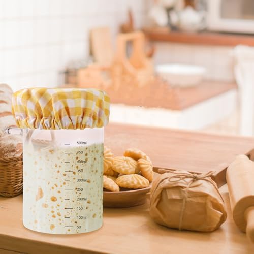 Premium 4-Piece Reusable Cloth Covers for Sourdough Starters Fermenters