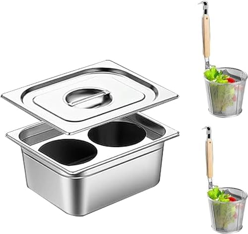 Bingwang 2 4 6 Hole Pasta Cooker Set with Colander