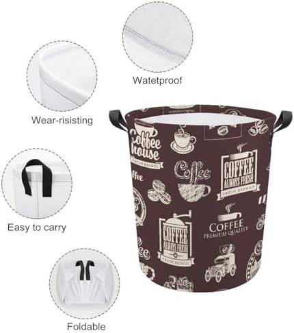 173x138-inch Waterproof Collapse Laundry Hamper for Durable Storage
