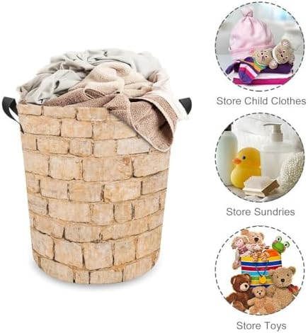 Old Stone Wall Blocks Storage Basket