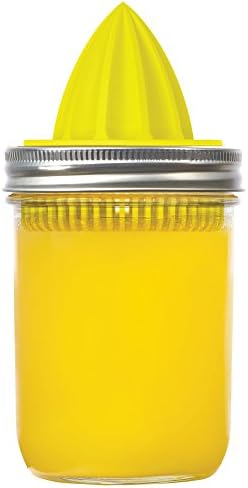 Jarware Wide Mouth Mason Jar Citrus Juicer Lid Yellow