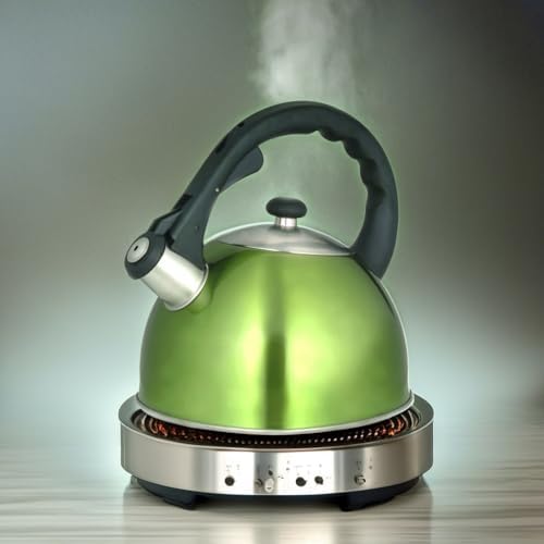 Satin Splendor 28 Quart Stainless Steel Whistling Tea Kettle