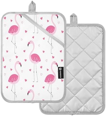 Elegant Pink Flamingos Heat Resistant Potholders