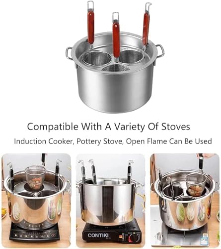 Stainless Steel Pasta Cooker_set-Pasta Pot and Strainer 3-Piece Set