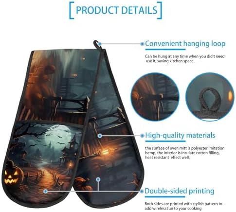 Happy Halloween Castle Double Oven mitt