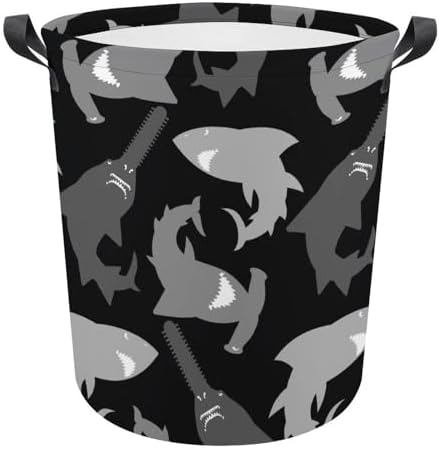 MEIKKO Shark Pattern Seemless Laundry Hamper