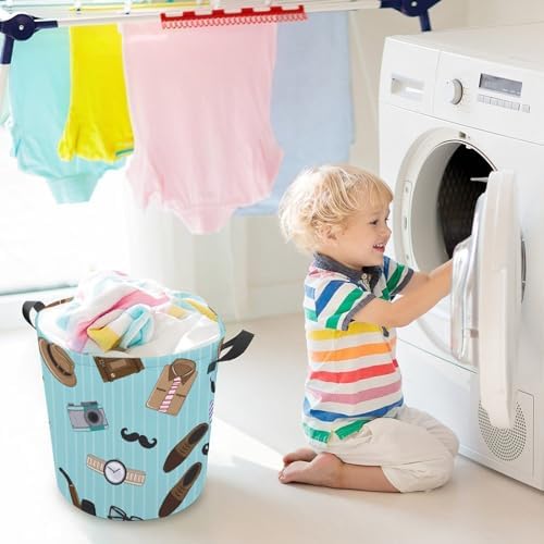Mpq Mens Stripe Laundry Hamper