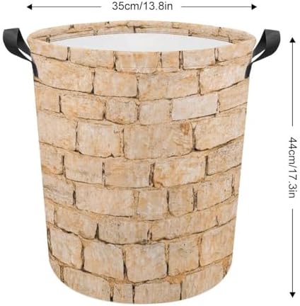 Old Stone Wall Blocks Storage Basket