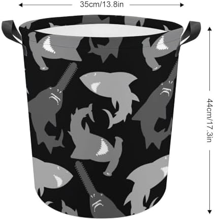 MEIKKO Shark Pattern Seemless Laundry Hamper