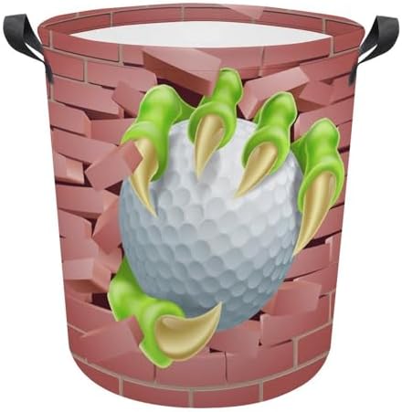 Dragon Claw Golf Ball Laundry Basket with Handles Foldable and Waterproof