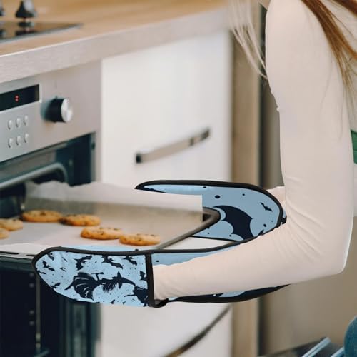 Halloween Bat Witch Oven Mitts