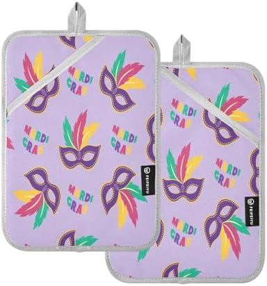 Mardi Gras Pot Holder Set - 2-Pack
