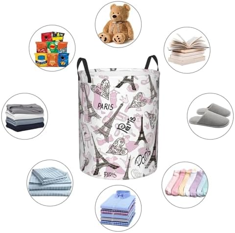 Waterproof Paris Eiffel Tower Clothes Basket