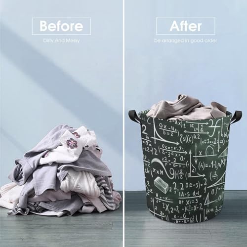Maths Equation Vintage Collapsible Laundry Basket